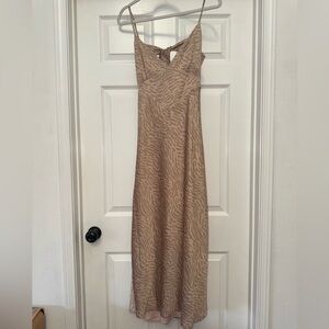 Bardot Tan Zebra Print Maxi Dress
